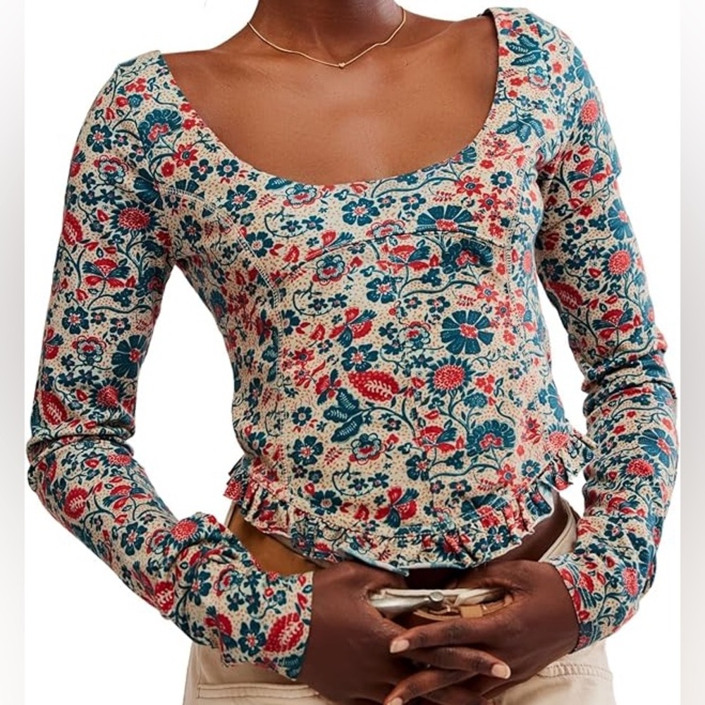Free People Melanie Floral top